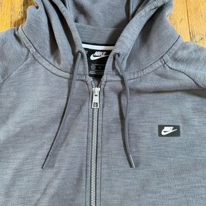 Nike Hoodie Men XL Grey w/Rubber Logo